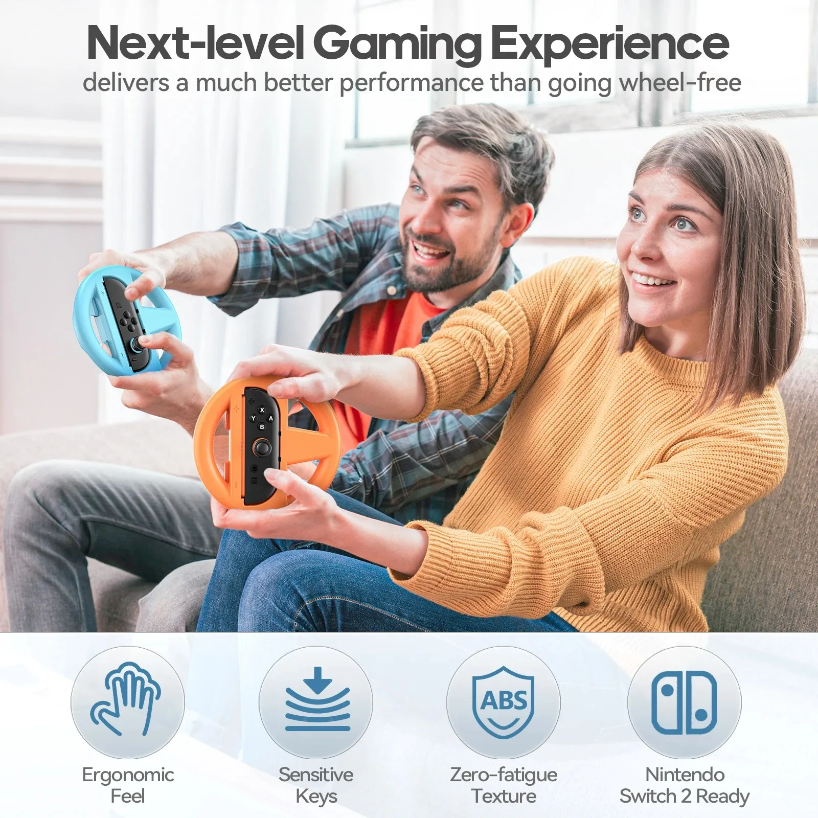 

Steering Wheel for Nintendo Switch 2 Joy Con Mario Kart World ontroller Accessory Grip Handle Kit for Switch2 Accessries New