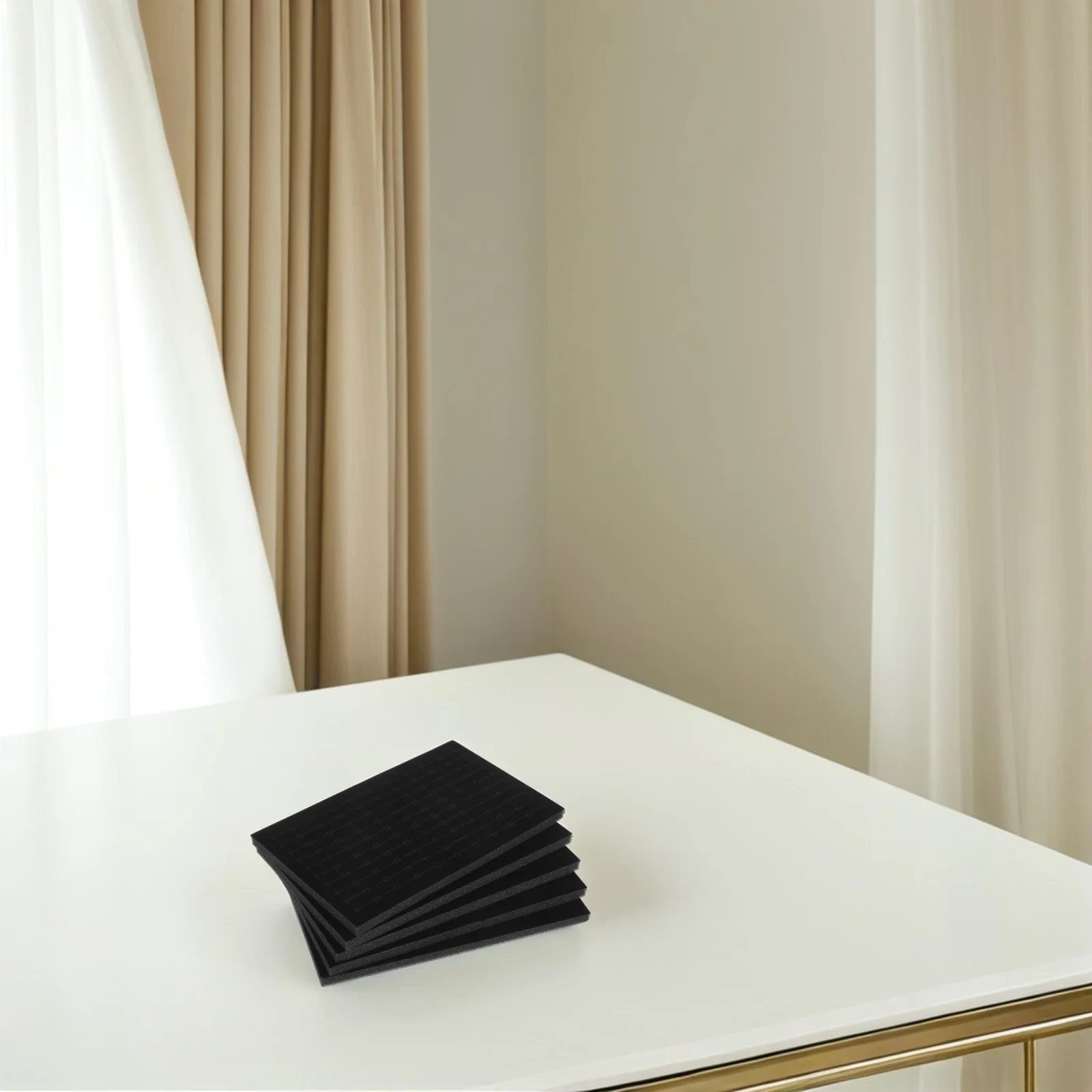 

5pcs Jewelry Box Sponge Pad 100 Slots for Ring Earring Display ganizer Black Necklace Dividers Storage Solution