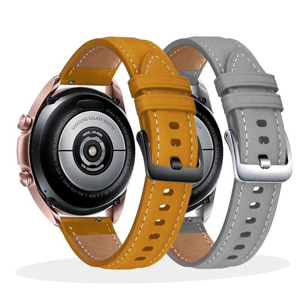 22mm Leather Smart Watch Band For Xiaomi Mi Watch 2 Pro / S3 / S2 S1 Active Pro Color 2 Straps Replacement Bracelet Correa