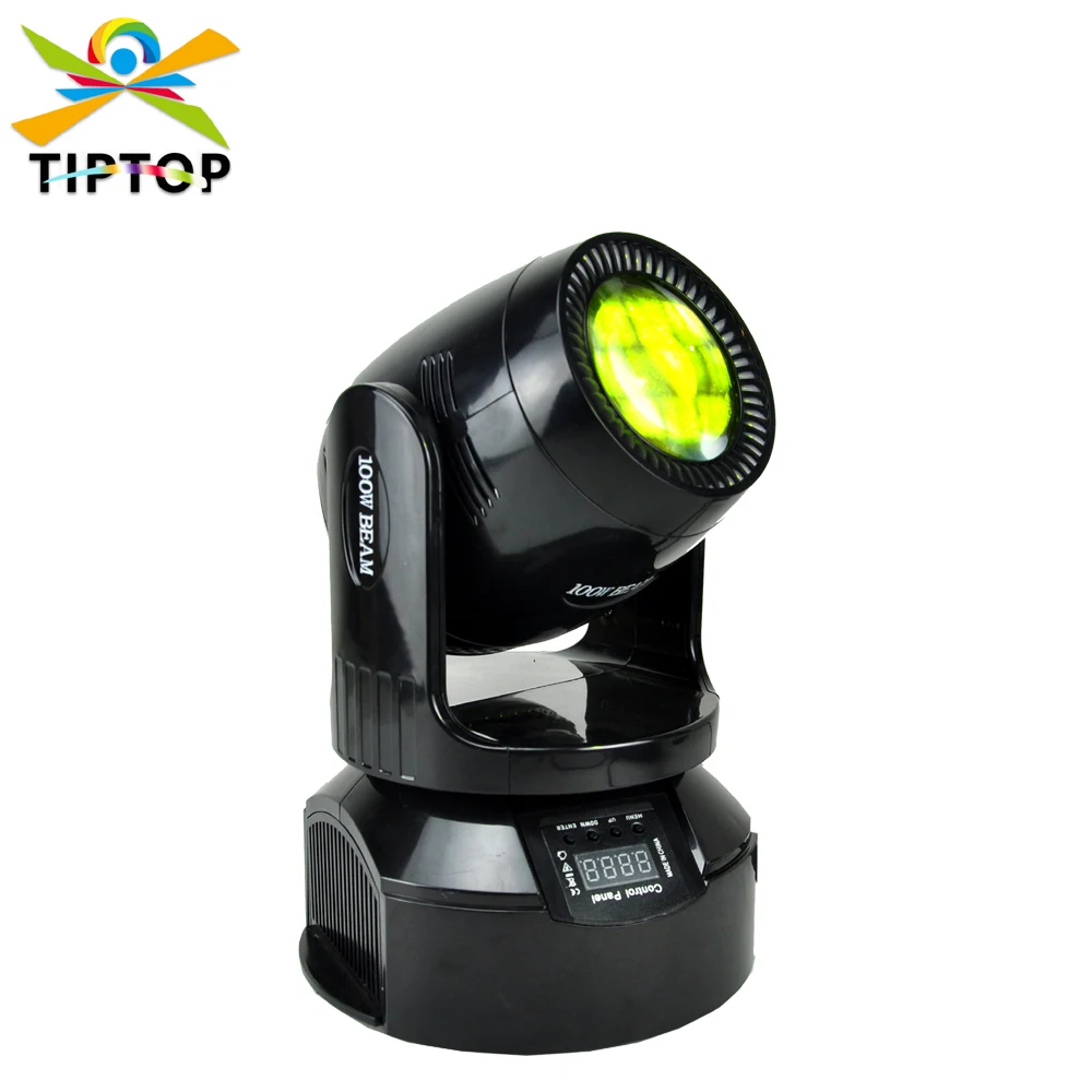 

TIPTOP 100W Led Moving Head Light Spot Pattern Beam Effect Professional Club KTV Room Hanging Led Light Platic O Ring with Clamp