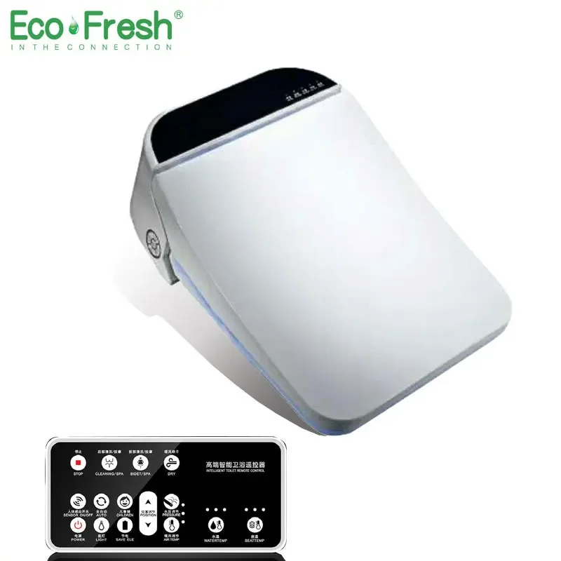 Ecofresh Square smart toilet seat Electric bidet cover intelligent bidet heat clean drying Massage Care