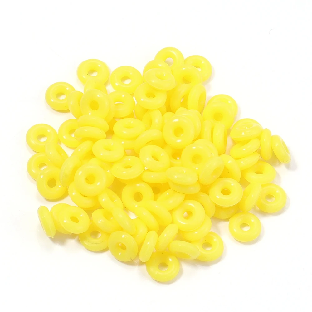 100 teile/los Elastische Silikon Gummi Stopper Ringe Bunte Runde Positionierung Perlen Für DIY Charm Armband Halskette Schmuck Machen – Detail 13