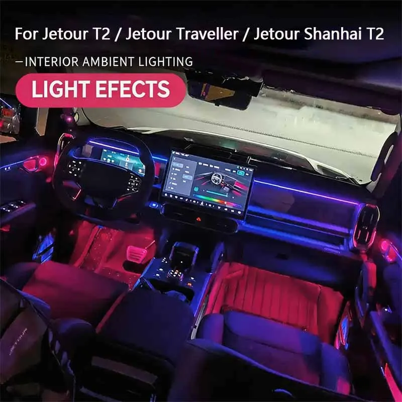 For Jetour Traveller T2 Shanhai T2 6th Gen RGB Ambient Light & Starry Panel Replacement Kit Interior Mod Parts