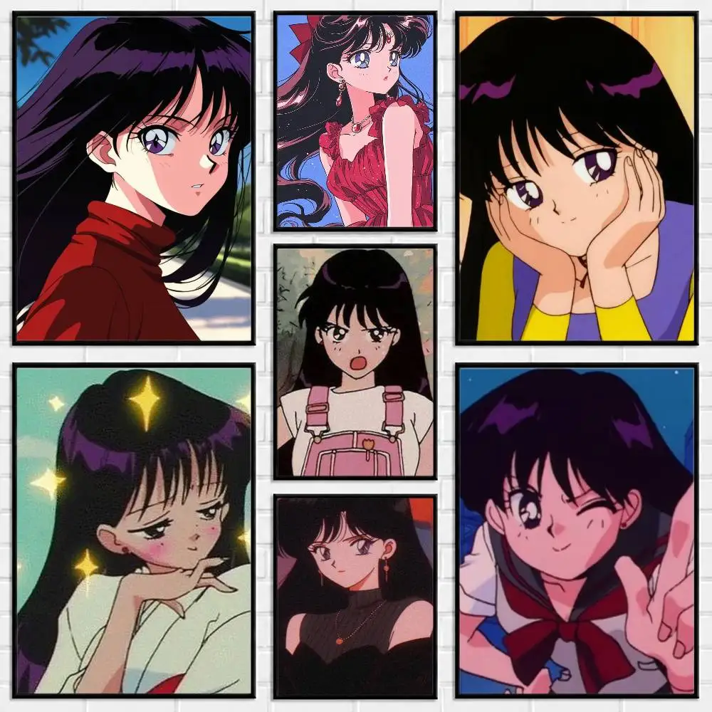 Sailor Moon H-Hino Rei Poster Versatile HD Waterproof Wall Art Self-Adhesive Decor for Any Space Ideal Gift
