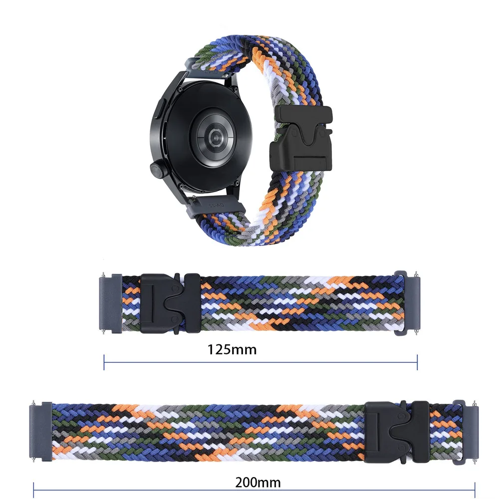 22MM Woven Watchband For Redmi Watch 5 Active / Lite For Xiaomi watch S1 2 S2 S3 / S4 Sport Strap Watch Parachute buckle Band Re