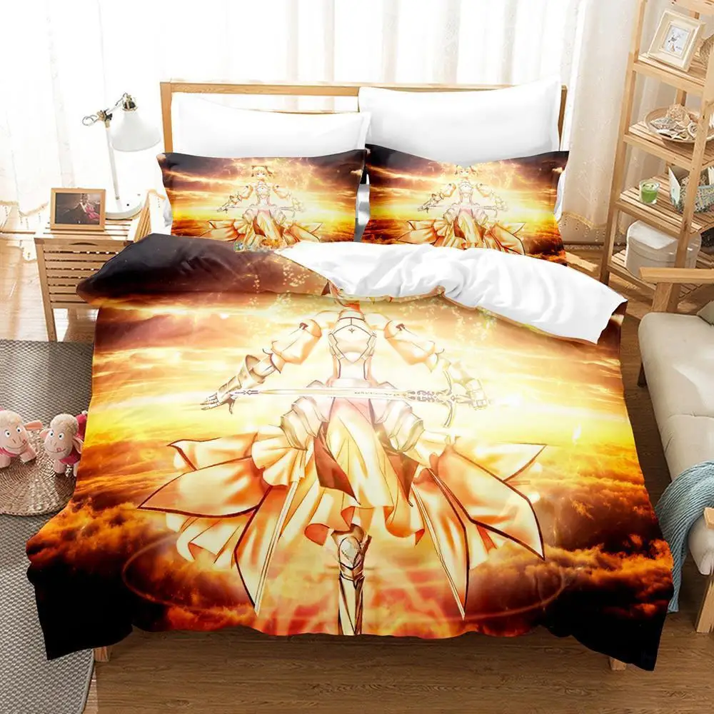 Fate/stay night: Unlimited Blade Works Bedding Set Single Twin Full Queen King Size Bed Set Adult Kid Bedroom Duvet cover Sets