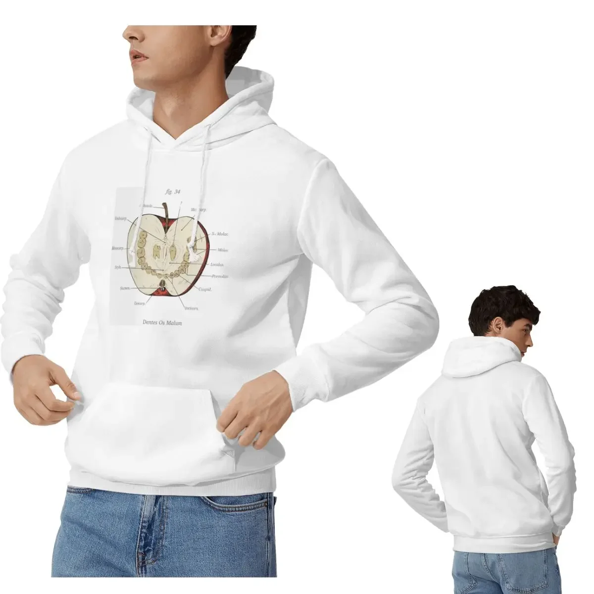 The Magnus Archives Anatomy Class - Teeth Apple Hoodies Men Women Pullover Sweatshirt Harajuku Long Sleeve Hooded Autumn Winter