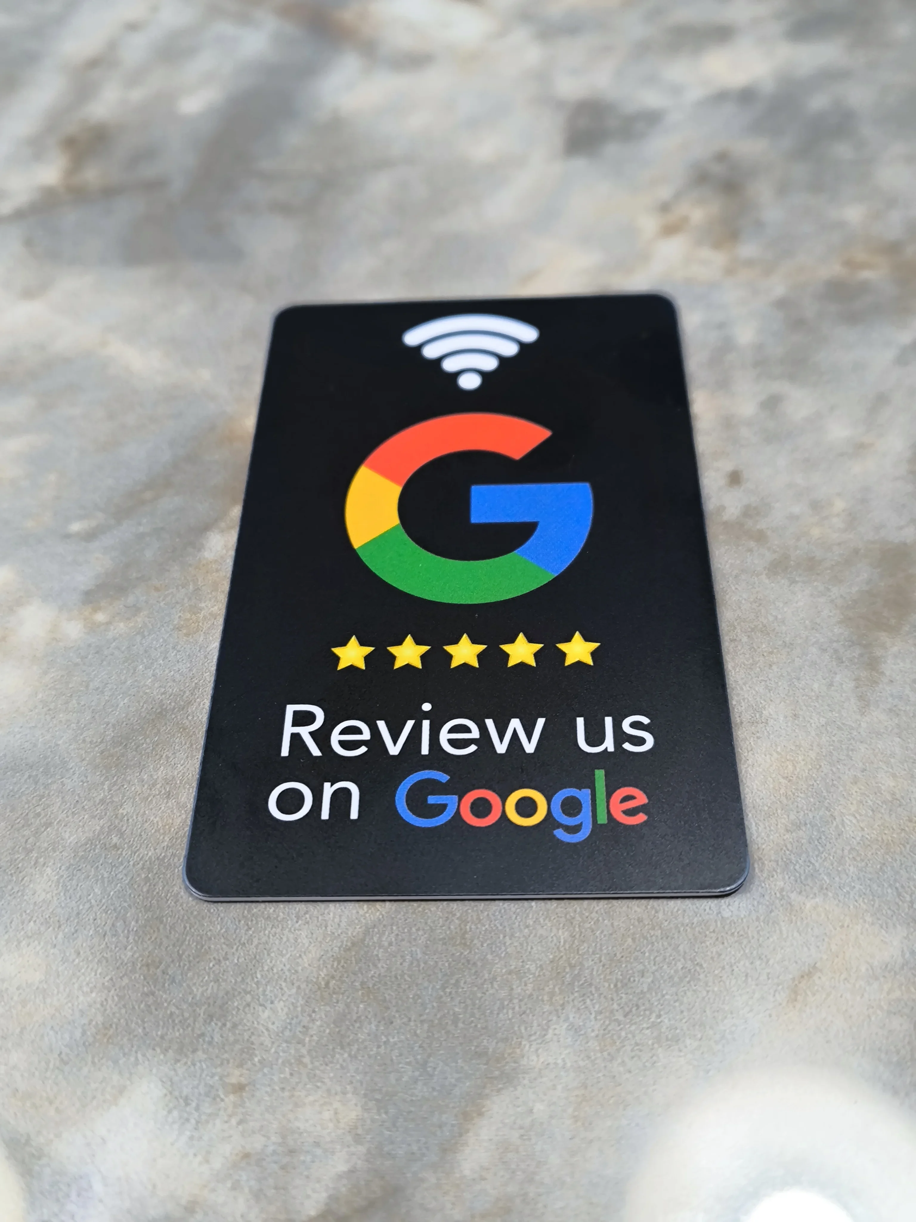 13,56 MHz programmierbare Google Review Card NFC-Stationstisch NFC Google Reviews Display Biegekarte stehende Markenhalterung
