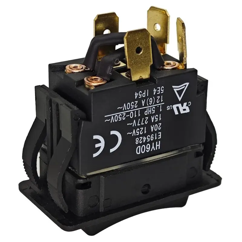 DT39 2-Pack HY60D Rocker Switch, Automatic Reset RET-EXT Bi-Directional Reversing Control for Motor, Mechanical Equipment Switch
