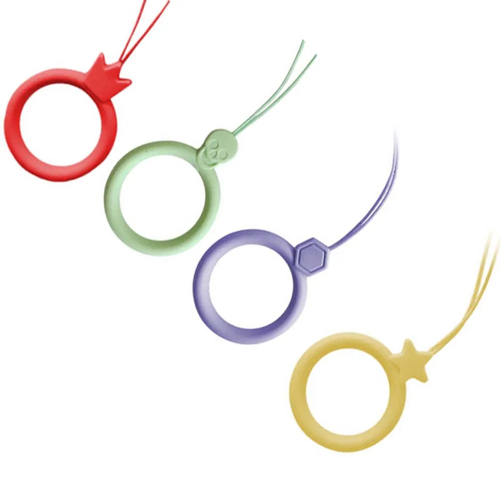 Fashion Simple Phone Strap Silicone Finger Ring Strap Mobile Phone Accessories