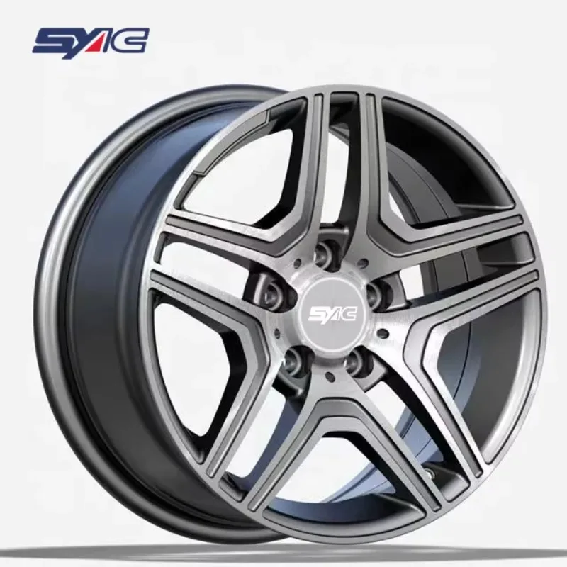 SYAC Custom Aftermarket 18 Inch Forged Wheel Rims New Condition Gun Gray Machined Aluminium Alloy For Passenger Car