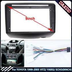 For TOYOTA 1999-2005 VITZ YARIS ECHO 9INCH Car cd Radio Android Stereo audio screen multimedia video player cables Harness frame