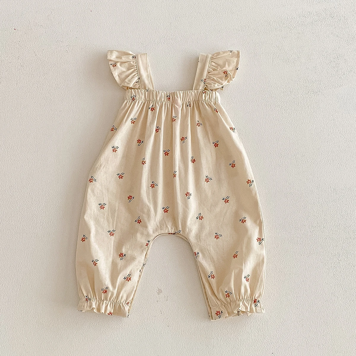 Baby Girls Jumpsuit Spring Summer Ruffles Lace Flroal Bodysuit for Toddler Clothing Elegant Kids Overalls Little Girls Rompers