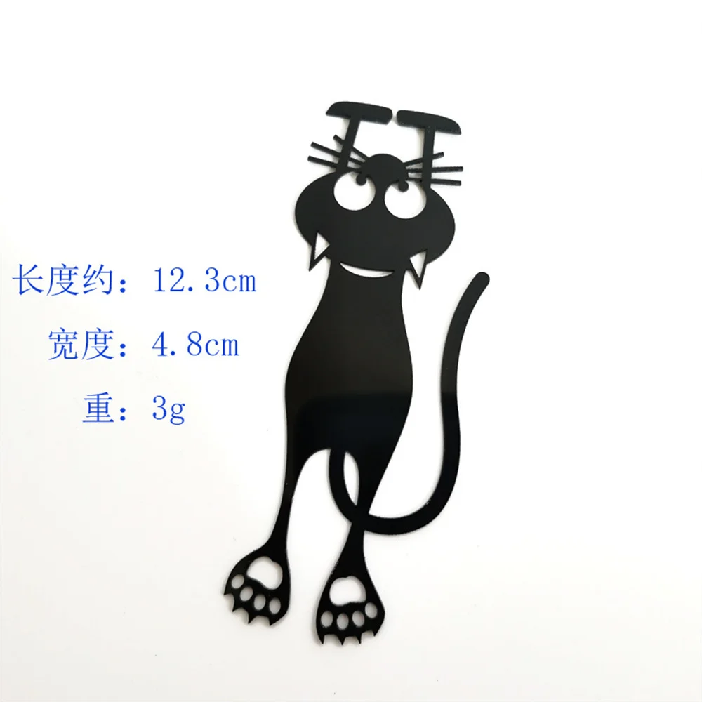 Kawaii Black Cat Bookmarks for Books 3D Cutout Bookmark Cute Cat Paws Locate Reading Progress Cat Bookmarks For Book Lovers