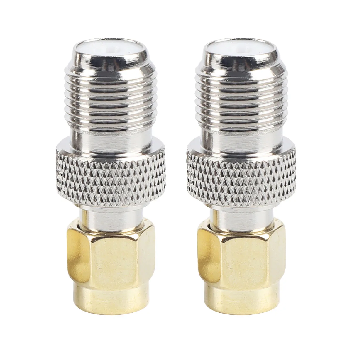 10PCS SMA Male to F Female Adapter Copper RF Coaxial Connector Internal Thread Inner Needle to External Thread Conversion Head