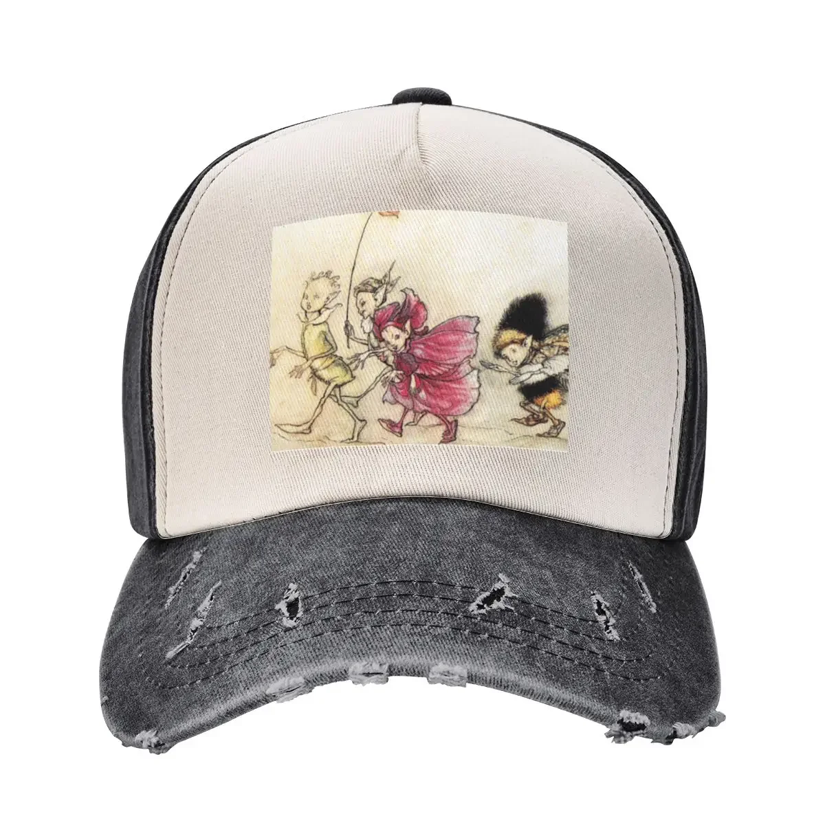 Peaseblossom, Cobweb, Moth and Mustardseed - A Midsummer Night's Dream, Arthur Rackham Baseball Cap Custom Cap Women Caps Men's