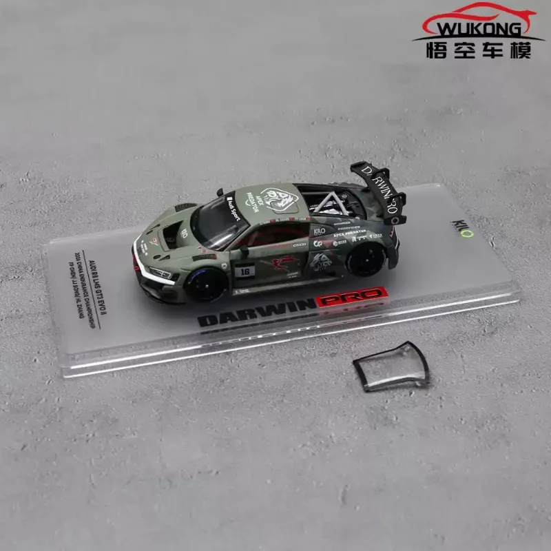 kilo-works-1-64-audi-r8-lms-gt3-evo2-darwin-valkyrie-modello-di-auto-in-lega-pressofusa-ornamento-da-scrivania-simulato-regalo-per-ragazzi