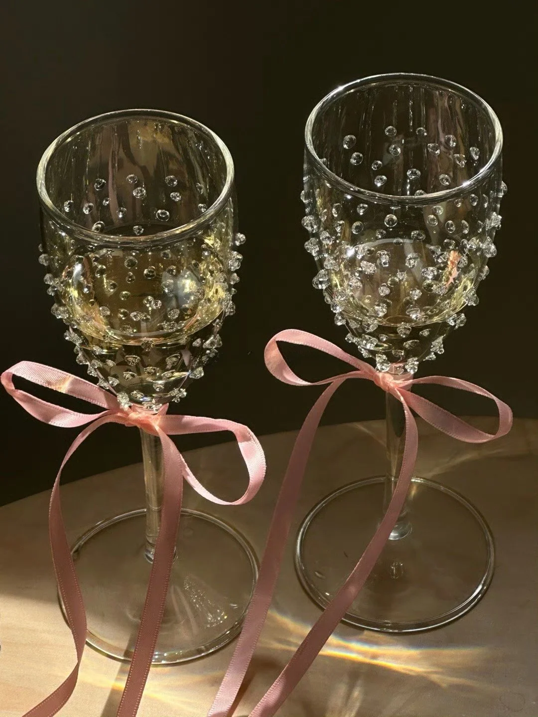 

Shinymomo Handmade Artistic Gem Champagne Glass Starlight Flashing Creative Beverage Cup Heat Resistant Glass Gift Item