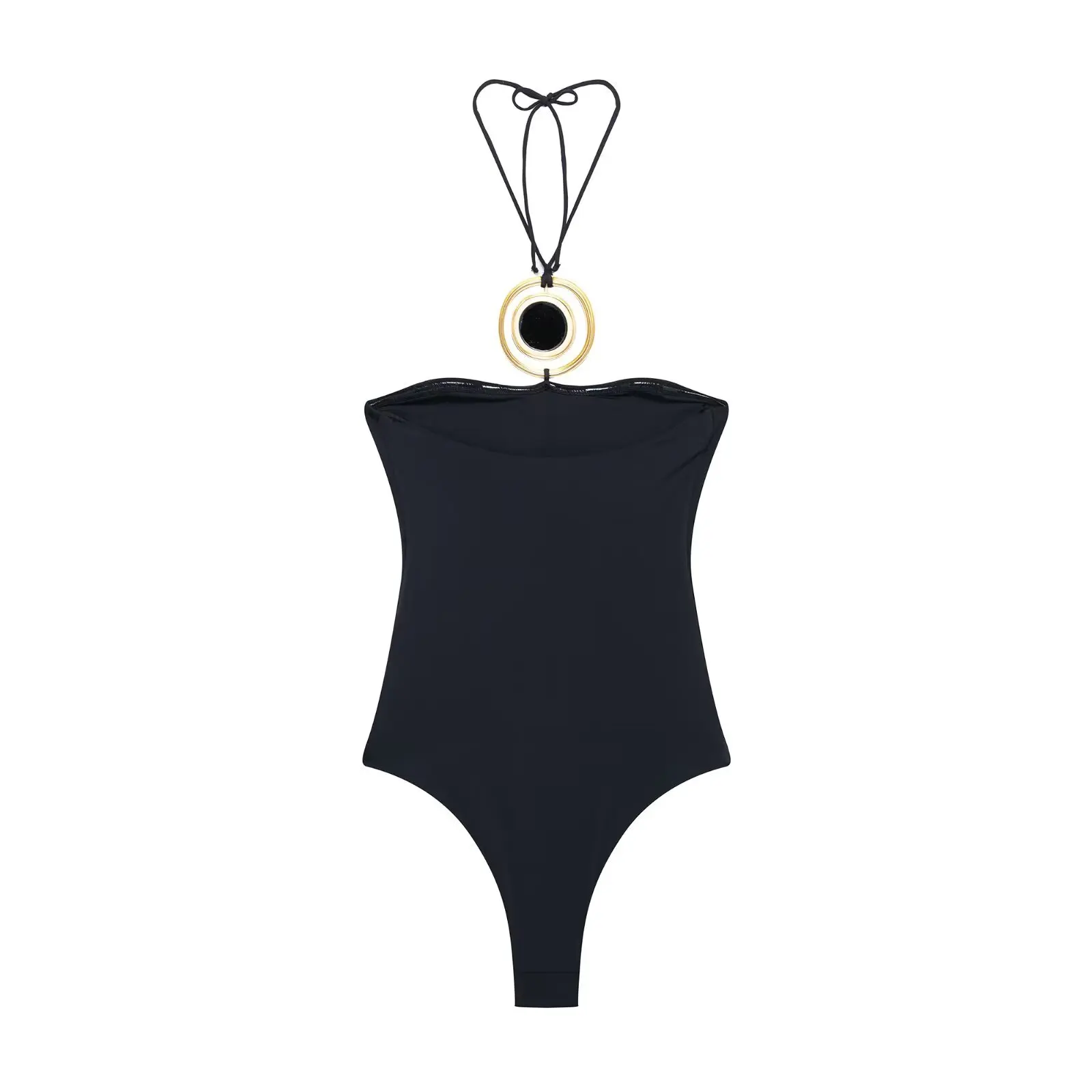 

2025 черный цвет Холтер для женщин без рукавов с открытой спиной женские боди женские однотонные сексуальные без бретелек милые топы с вырезами