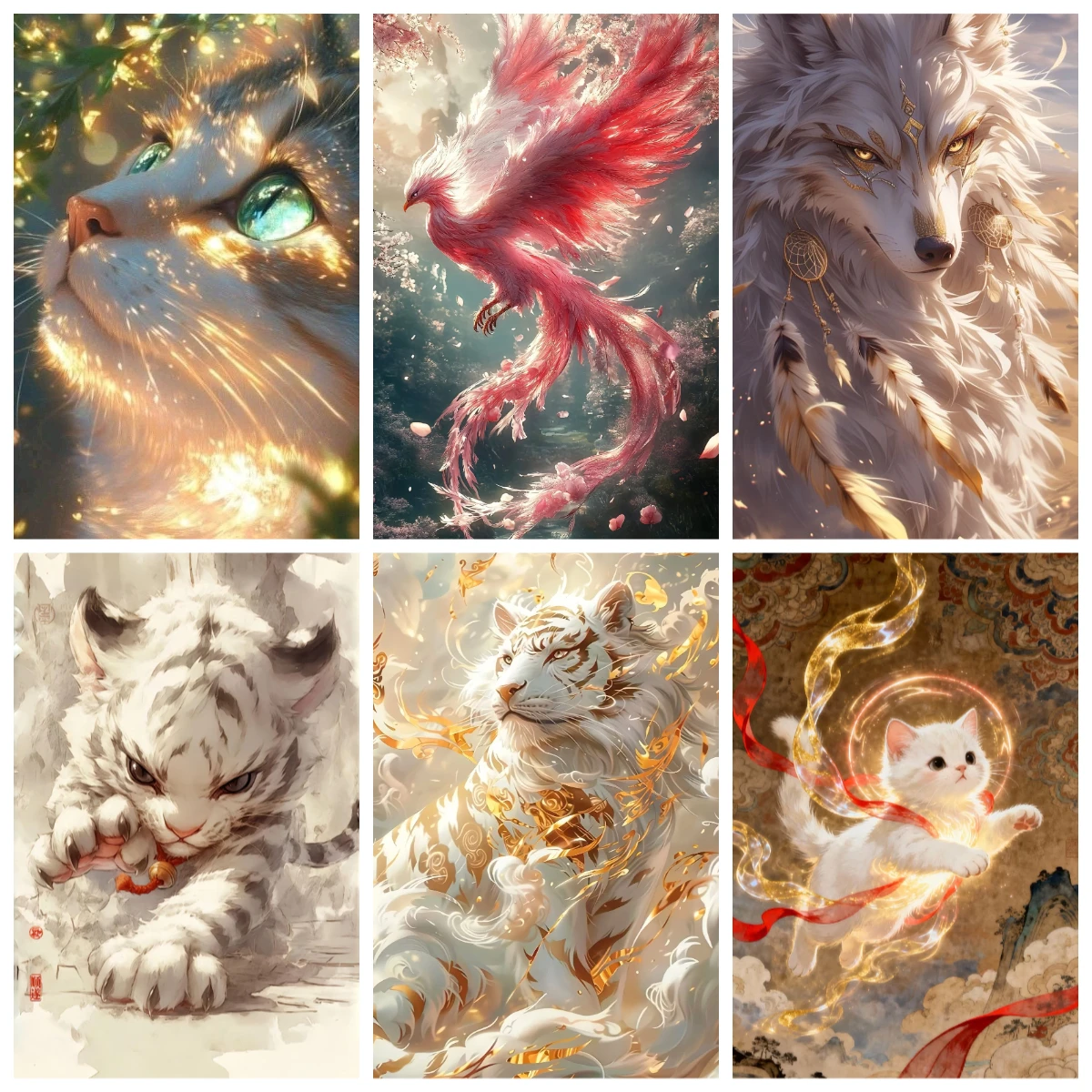 quebra-cabeca-de-papel-do-mitico-tigre-branco-chines-com-padroes-dourados-1000-pecas-montagem-diy-decoracao-artistica-para-casa-presente