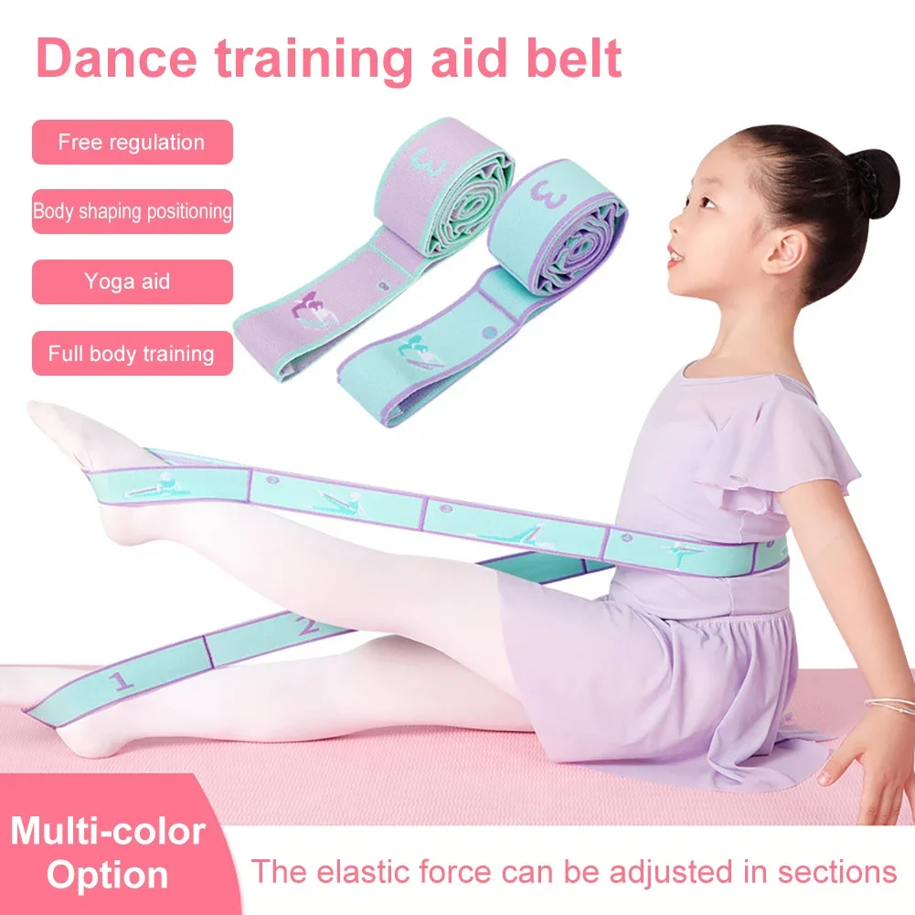 Resistance Band Yoga Auxiliary Stretching Belt Latin Training Elastic Bands Children Adults Pilates Dance Loop Fitness Tension