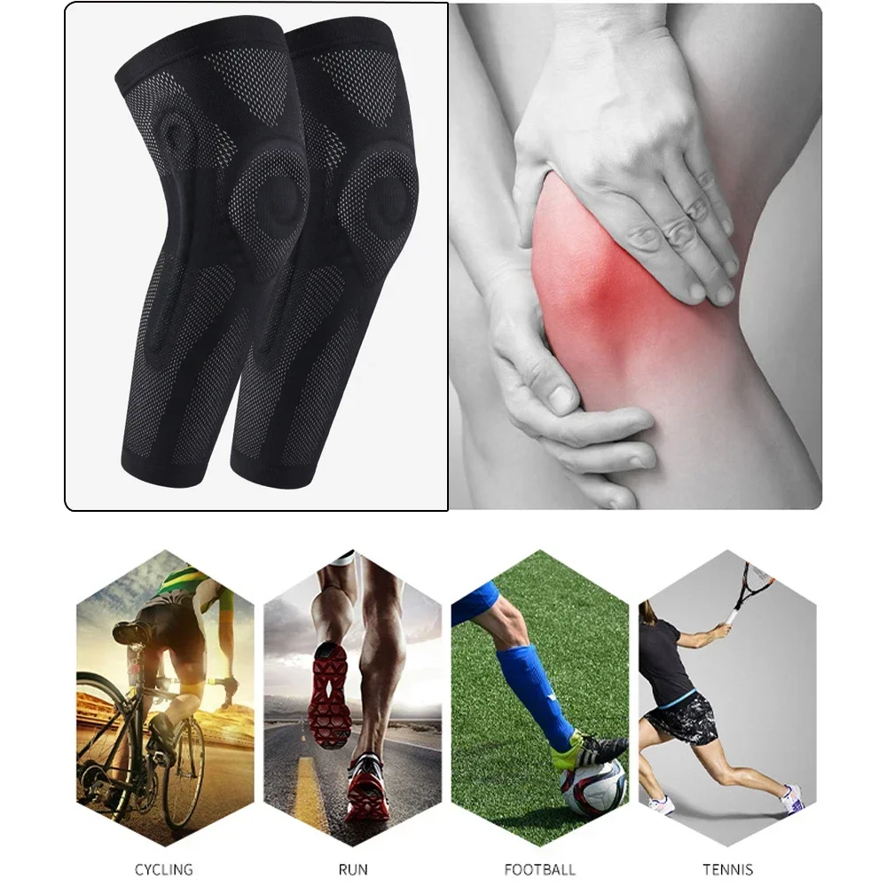 Unisex Knee Braces Support Lengthen Leg Compression Sleeves Knee Pads for Meniscus Tear,Joint Pain Relief,Injury Recovery,Sports