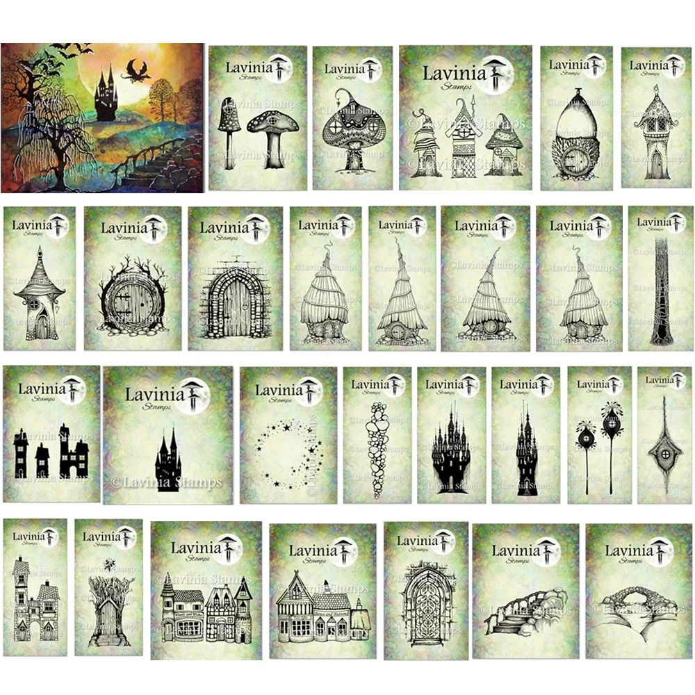 Ornament Multiple Houses and Roads Clear Silicone Stamps for DIY Scrapbooking Craft Supplies Stamp Photo Album Card Making