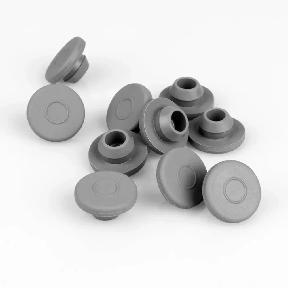 Zatyczka gumowa medyczna 13mm 20mm kolor szary zatyczki z gumy butylowej do fiolk uszczelniających fiolki do wstrzykiwania zatyczka