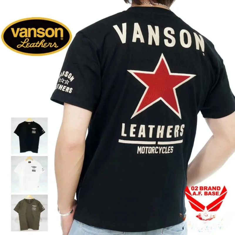 

Футболка Vason Retro с вышивкой Classic Star Hotrod Motorcycle, круглым вырезом и короткими рукавами, из чистого хлопка, повседневная летняя футболка