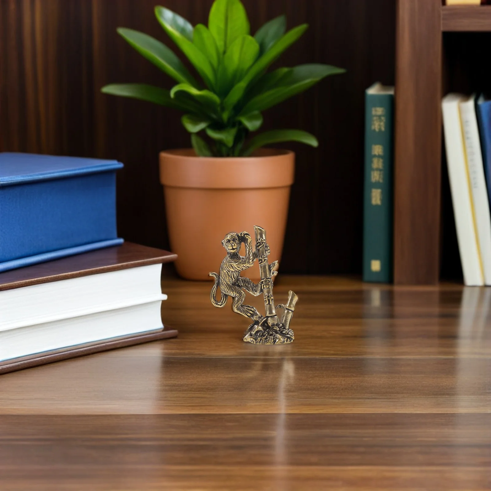 

Mini Brass Monkey Statue Solid Retro Animal Sculpture Desktop Ornament Tea Table Office Zodiac Decoration Brass Monkey Sculpture