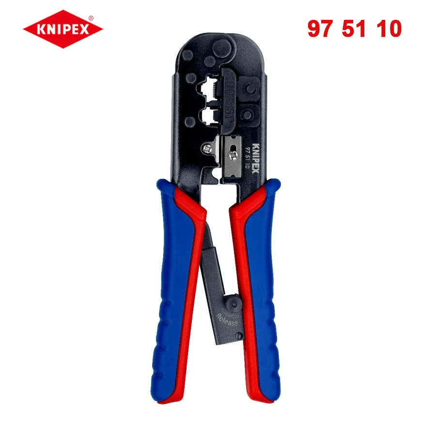 KNIPEX Crimping Pliers for Western Plugs 7.5'' Professional Tool for Cutting and Stripping  97 51 10