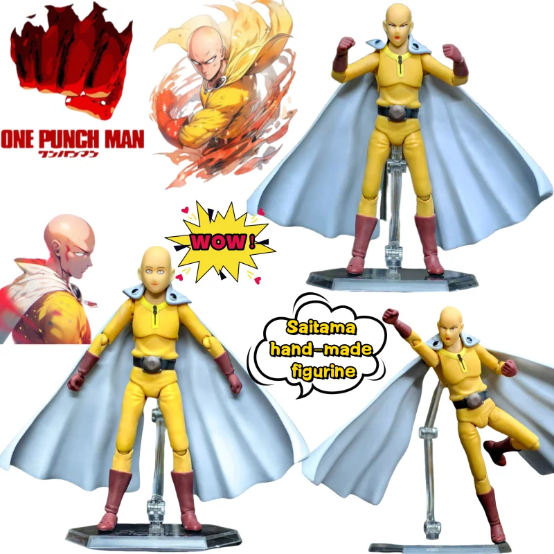 

One-Punch Man Сайтама, модель ручной работы, креативная ценная анимационная мультяшная кукла, подвижная игрушка для мальчика, настольный орнамент