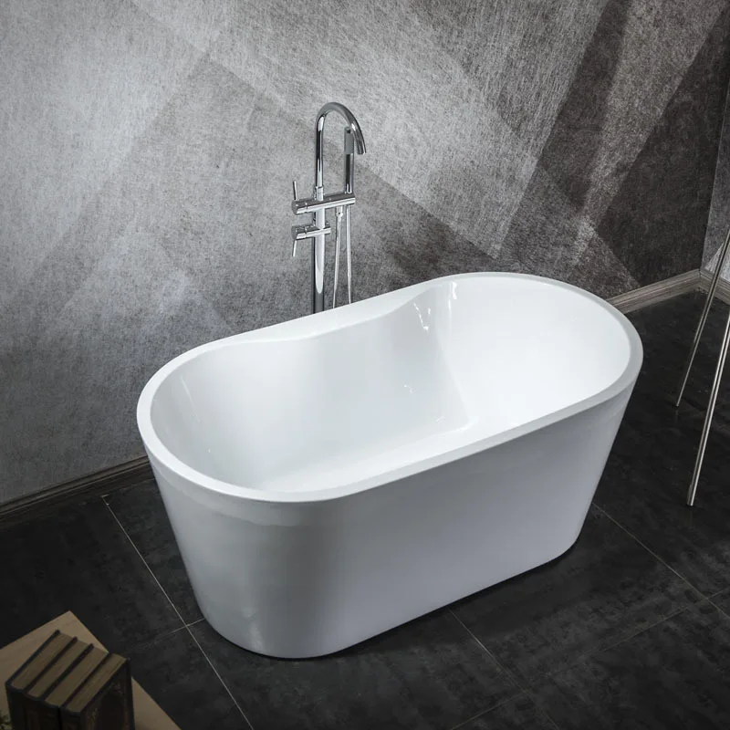 

Отдельностоящая ванна акриловая для взрослых, отель 1,4 метра, 1,5 м, 1,6 м, 1,7 метра, овальный смеситель из пяти частей