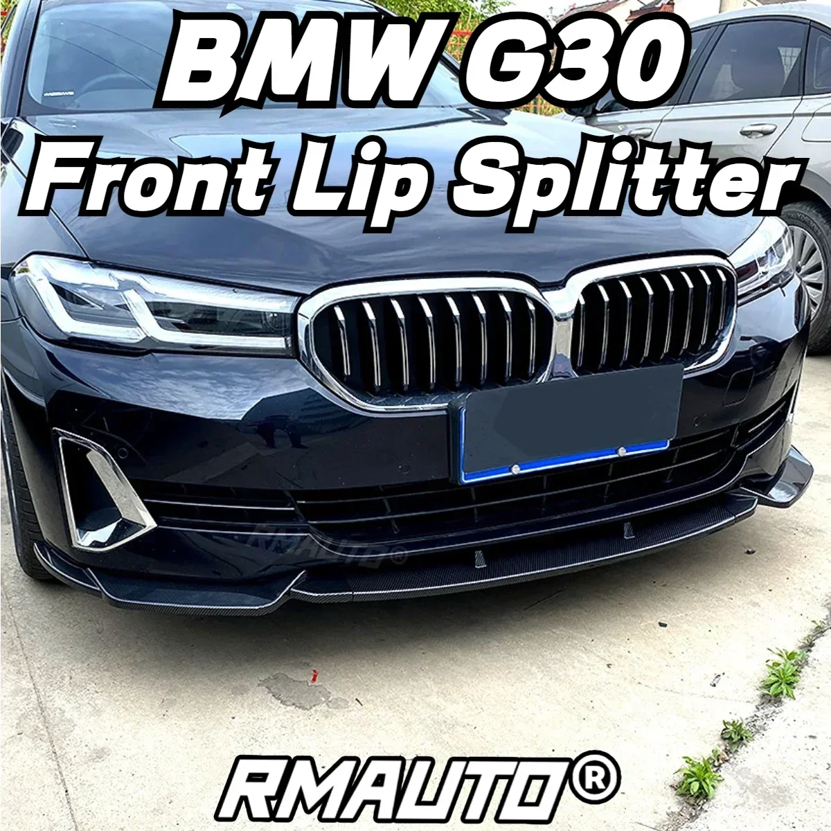 G30 프론트 립 프론트 범퍼 스플리터 립 스포일러 디퓨저 에이프런 가드, BMW 5 시리즈 G30 LCI 2021-2022 자동차 액세서리 바디 키트