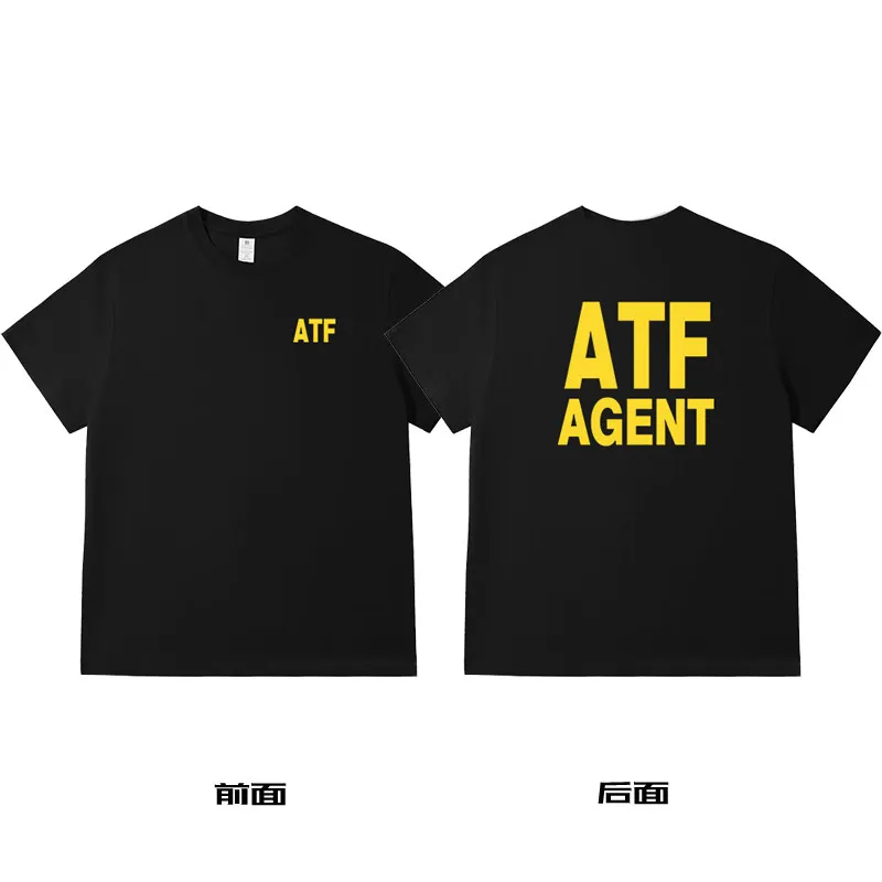 Summer Cotton DEA Peripheral Short Sleeve T-shirt for Men American Police Fan Tactical Clothes Lightweight Breathable Shirt
