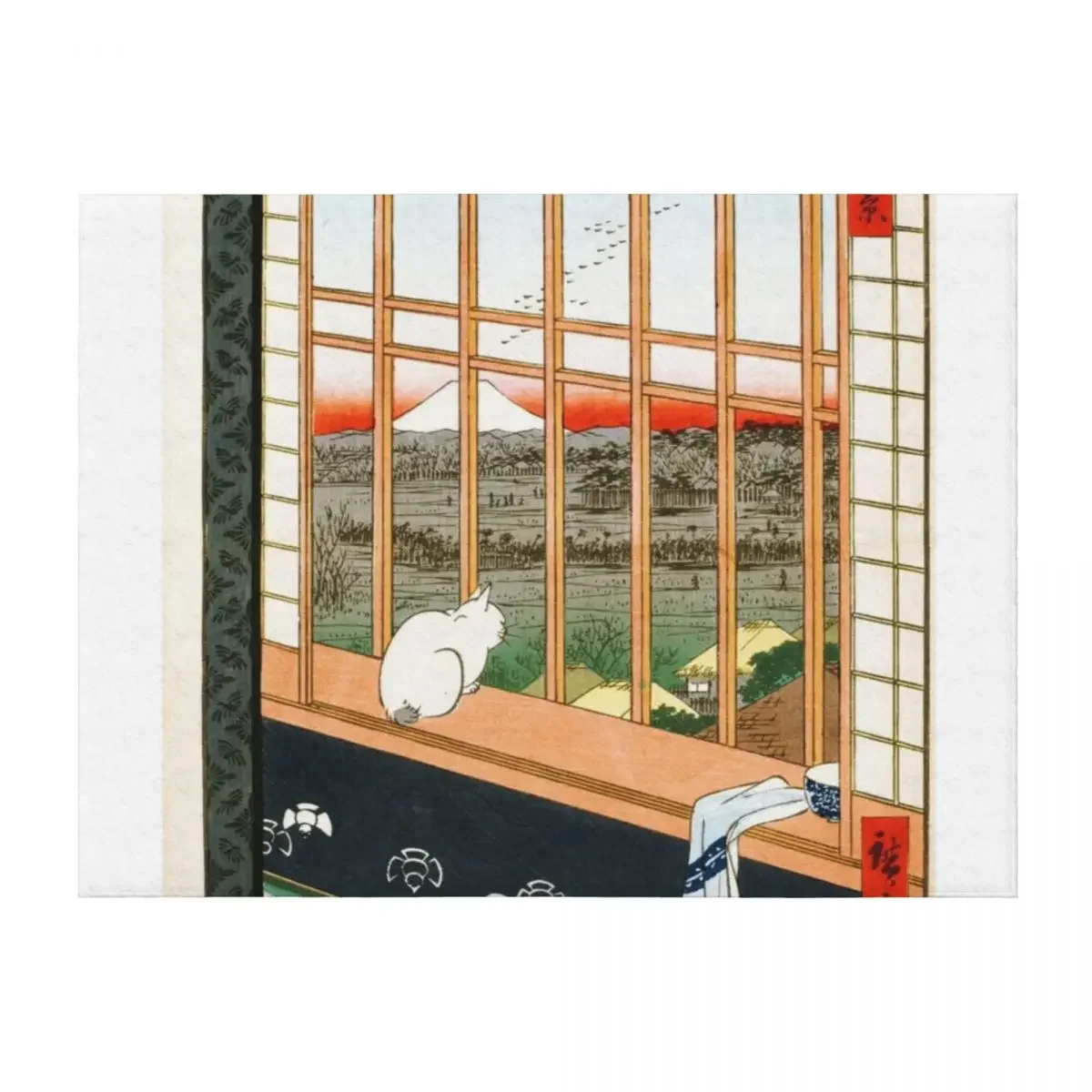 

Utagawa Hiroshige - Asakusa ricefields and torinomachi festival 1857 Throw Blanket Flannel Fabric anime Weighted Blankets