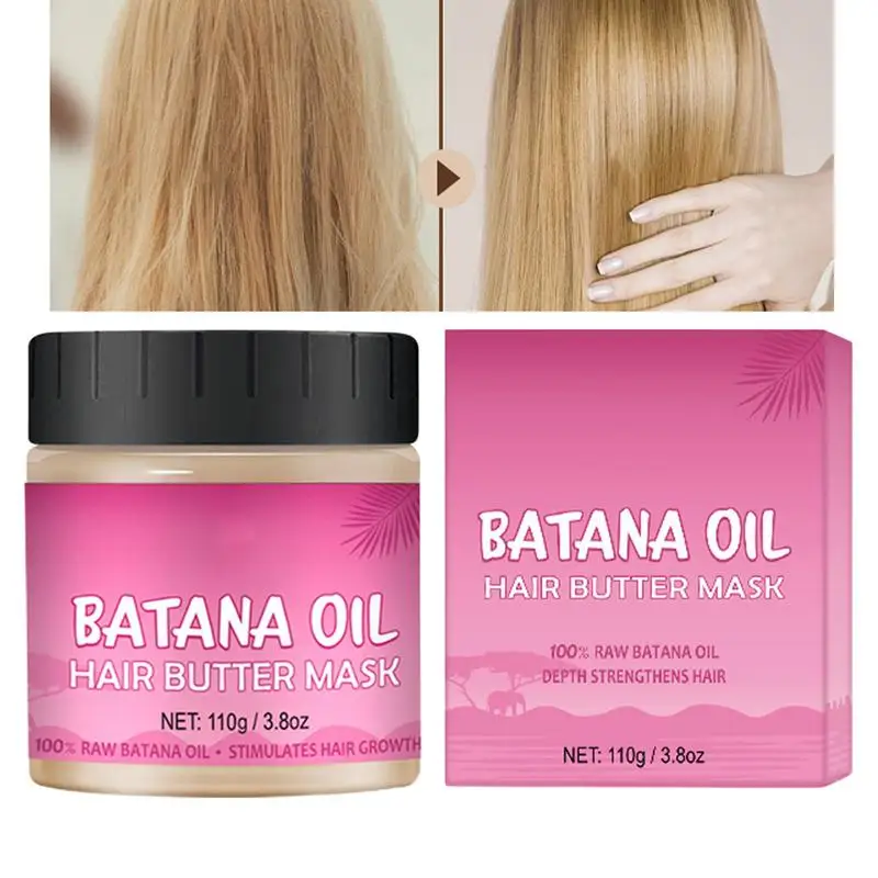 

110g Batana Butter Hair Mask Dry Hair Hydrating Hair Repair Strengthening Cream Batana Hair Mask hair growth Healthier Thicker