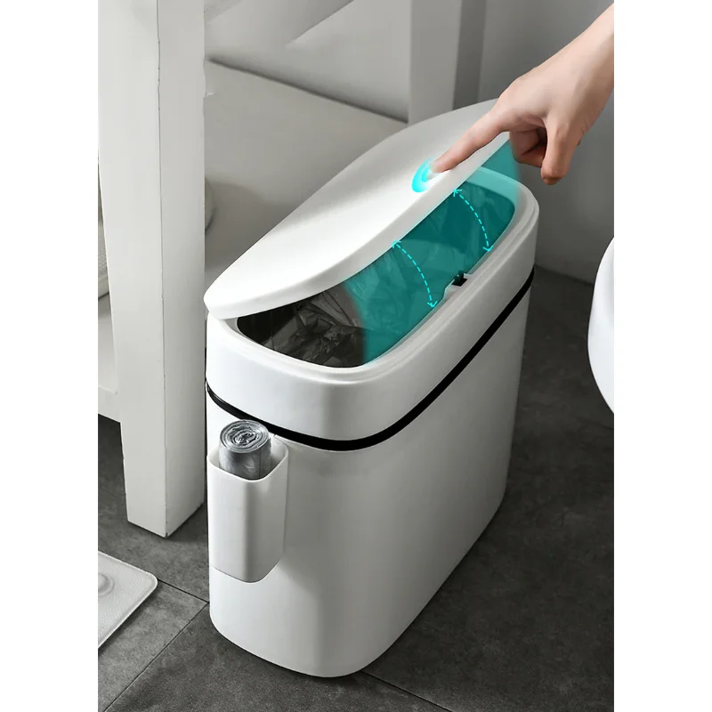 

12L Bathroom Waste Bins Press-Type Trash Can Household Waterproof Dustbin Storage Box Kitchen Garbage Bins Paper Basket