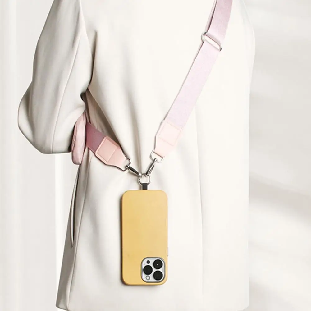 

Регулируемый ремешок для телефона со съемным RFID-кошельком, ремешок через плечо, универсальный чехол для переноски телефона, ремешок для телефона с RFID-кошельком