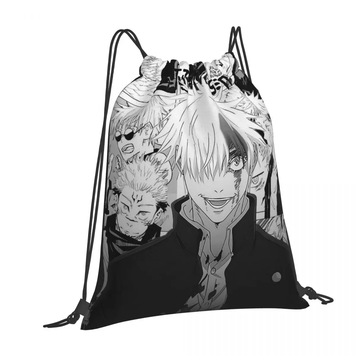 

JJK Anime Gojo Satoru Jujutsu Kaisen Backpacks Multi-function Drawstring Bundle Pocket Shoes Bag Book Bags for Travel Students