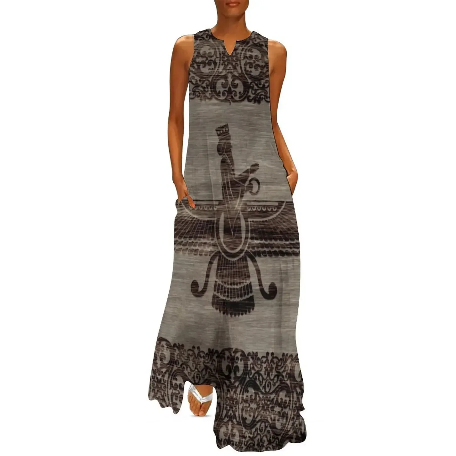 

Farohar - faravahar -Fravashi Long Dress beach outfits for women birthday dress Women's dresses Dress