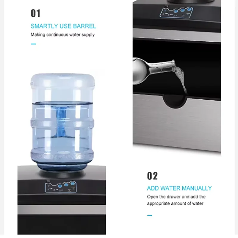 

Mini Countertop Nugget Ice Portable Ice Makers Fast Ice Maker Machine for Home Office Bar