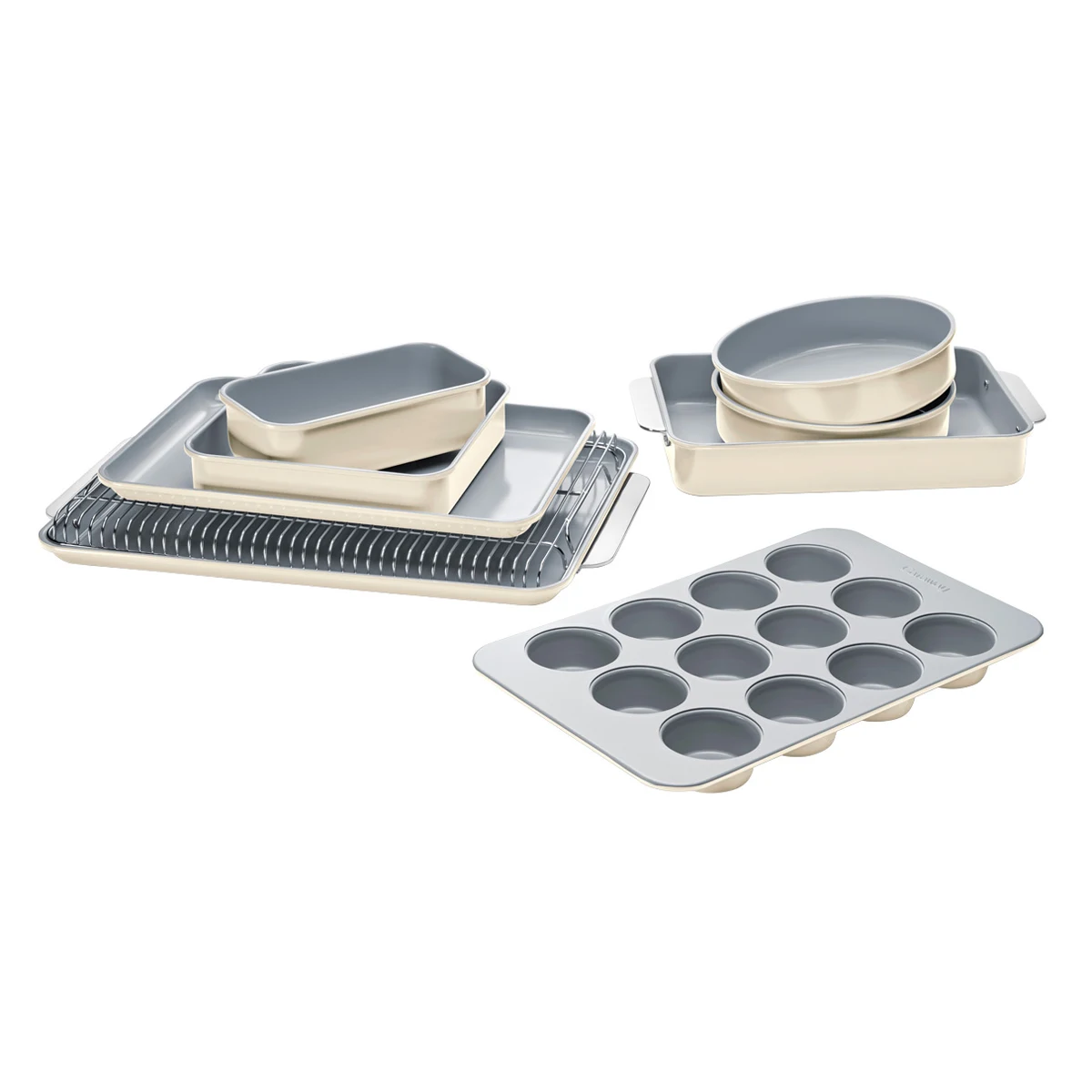 Caraway Home Non-Stick Bakeware Cream Set of 11