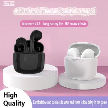 Pro A2 True Wireless Bluetooth Macaron Headphones V5.3 Ultra-long Battery Life and Stereo Low-latency Gaming Sports Headset