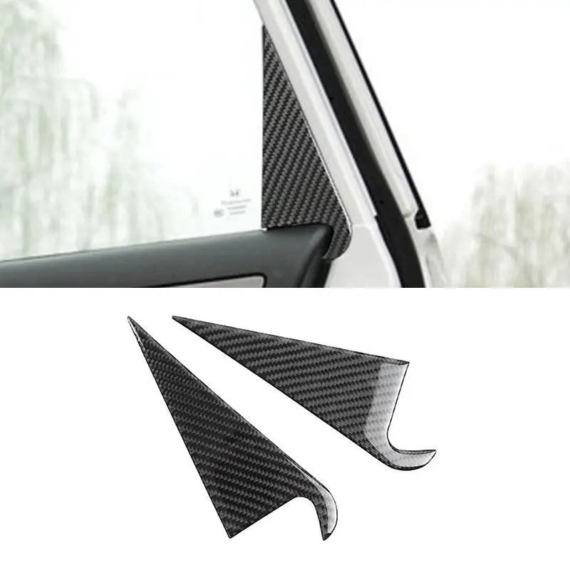 

2pcs For Honda CRV 2007 2008 2009 2010 2011 Soft Carbon Fiber Car Accessories Rear Row C-pillar Triangular Trim Cover Trim