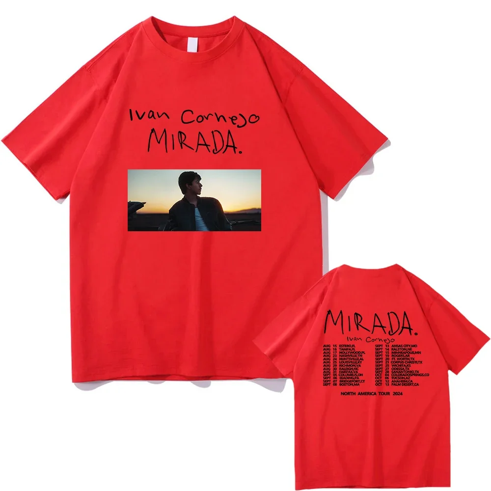 Gran oferta de camiseta de Ivan Cornejo Mirada Tour 2024, ropa para hombres/mujeres, camisetas de verano Harajuku, camisetas gráficas de algodón Unisex Vintage