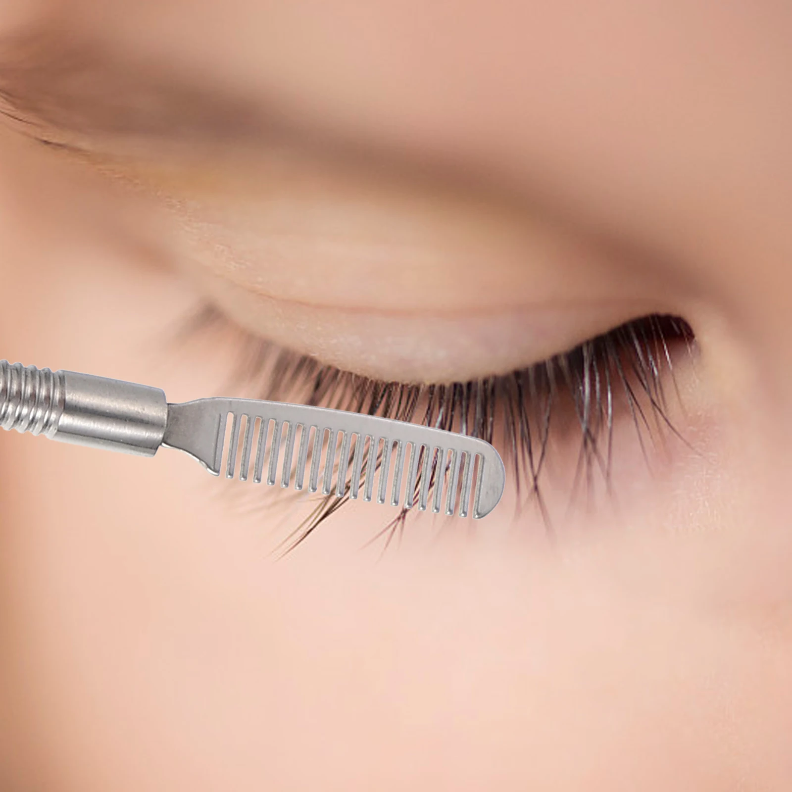 

2Pcs Eyelash Lift Tool Separation Comb Stainless Steel Double-end Eyebrow Combs Lash Teasing Needle Picking Needle Eyelash Gel