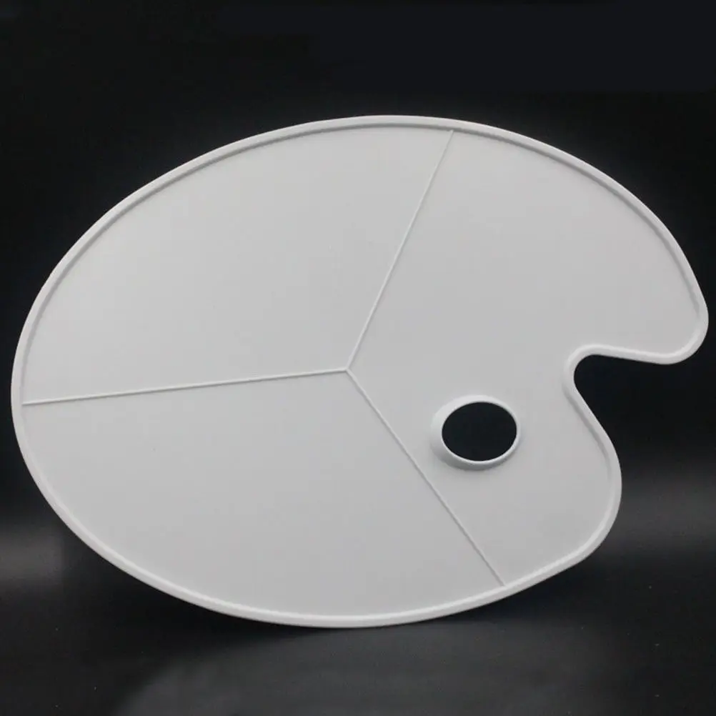 Art Watercolor Painting Palette Mixing Tray Plastic Halloween Christmas New Year Paint Palette Tray Artist Paint Palette Oval