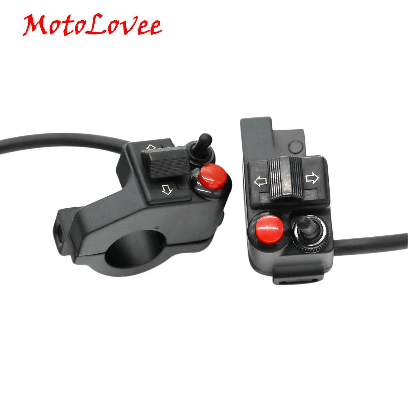 

Motolovee Motorcycle Modified Handlebar Multi-function Headlight Switch Steering Switches Horn Double Flash For E-bike Motorbike