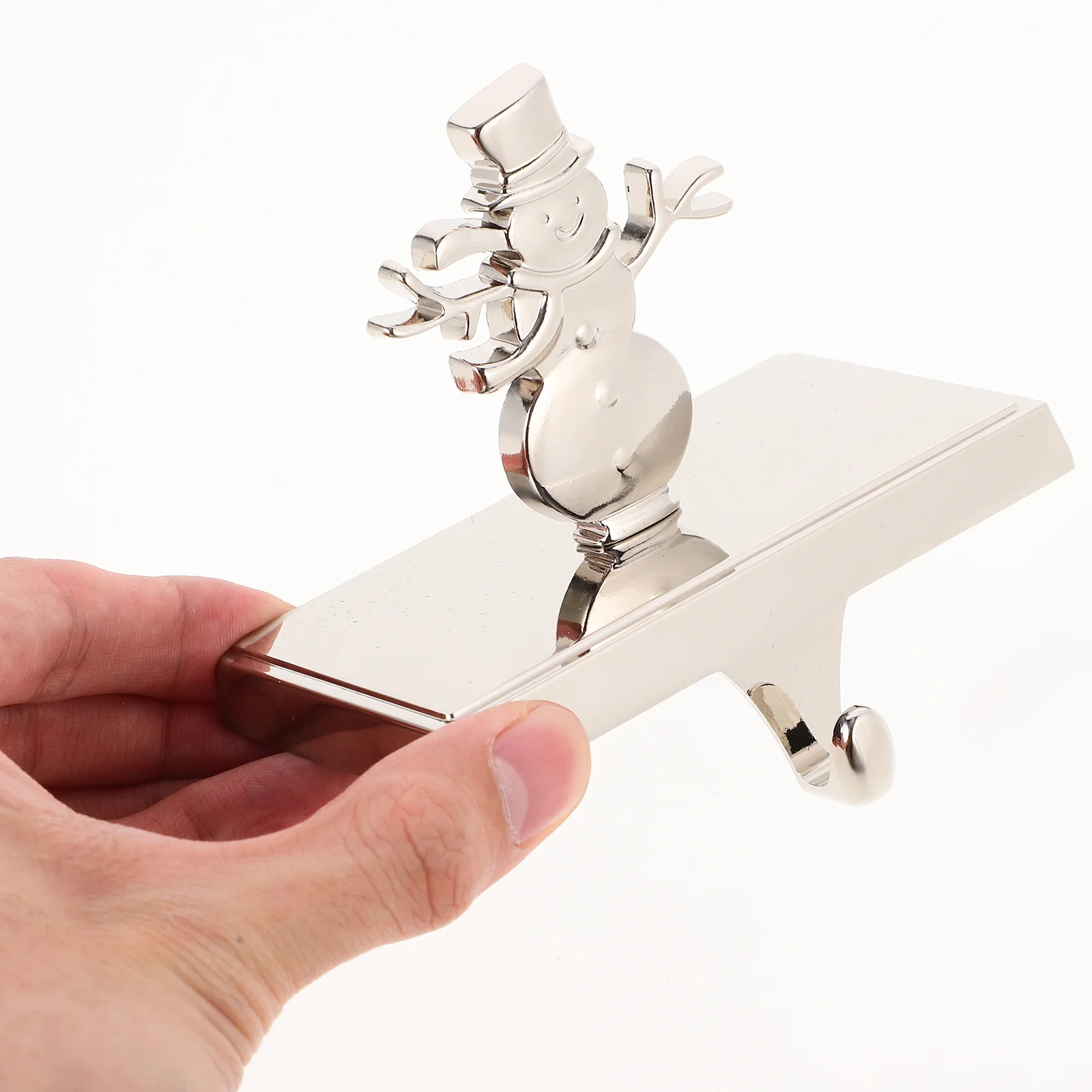 

Christmas Snowman Hook Sturdy Metal Xmas Mantel Hook for Hanging Stockings Ornaments Festive Home Decoration Supply